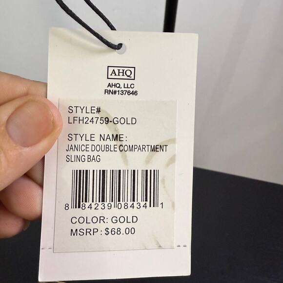 London Fog Gold Crossbody Bag, NWT - Picture 8 of 13